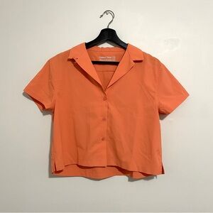 OUTDOOR VOICES SolarCool Tourist Lightweight Camp Collar Shirt (Orange, XS)